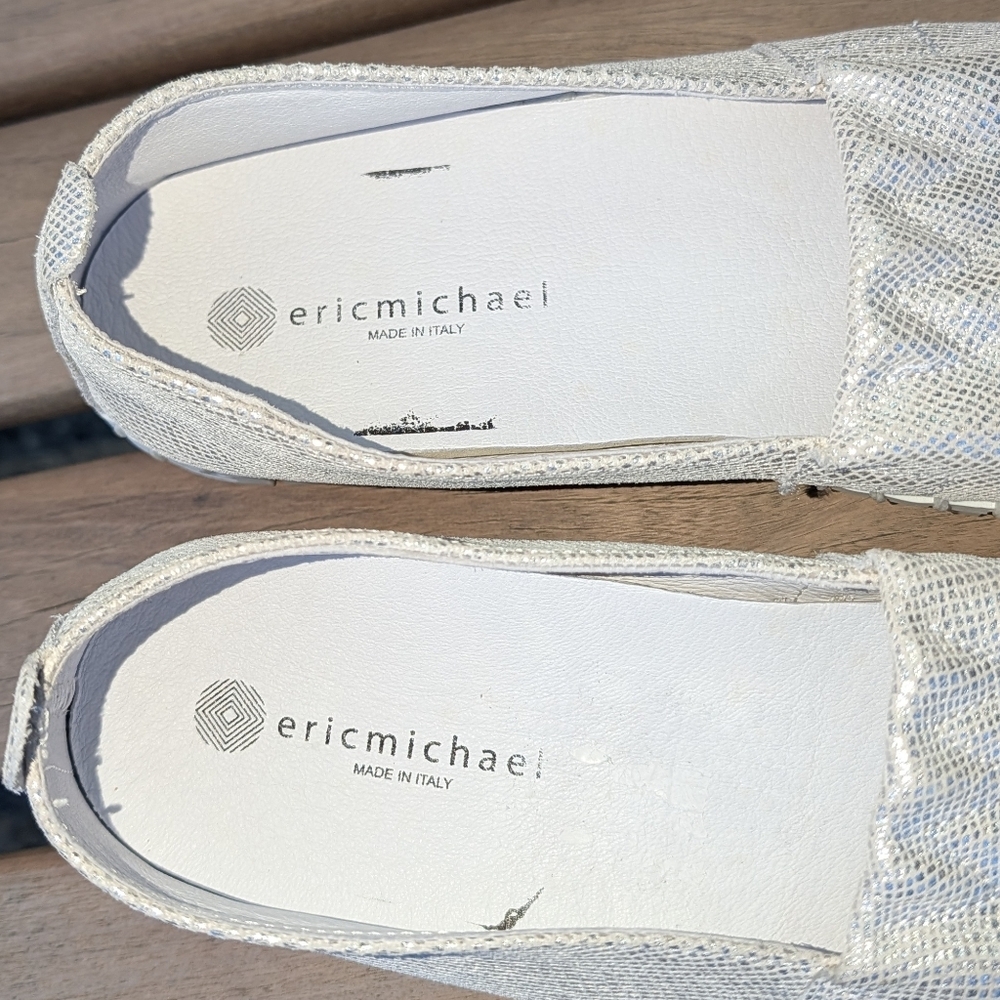 Eric Michael Yvette Leisure Flats in Silver sz 8 - Picture 9 of 11
